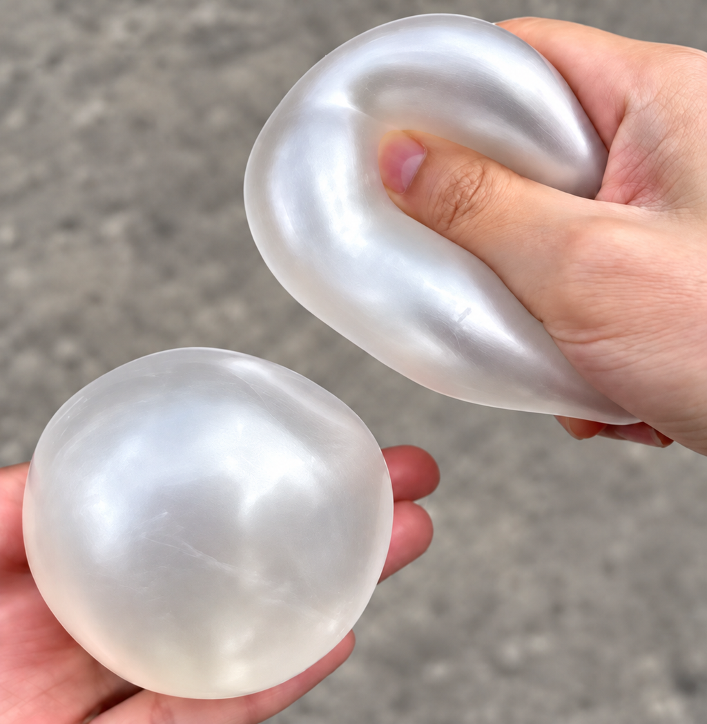 Silver Coconut Oil Ball Squishy